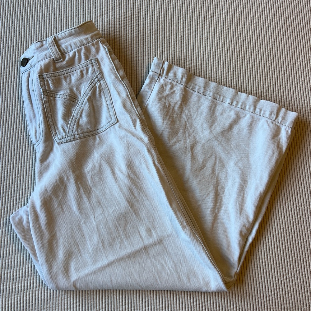arnhem cropped + wide leg light wash jeans